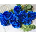 thumbnail image 3 of Morttic 12pcs Fake Roses Artificial Silk Flowers Faux Rose Flower Long Stems Bouquet for Arrangement Wedding Centerpiece Party Home Kitchen Decor (Royal Blue), 3 of 7