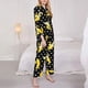 thumbnail image 3 of Fotbe Banana Conjunto de Pijama de Manga Larga para Mujer con Estampado, Ropa de Dormir de 2 Piezas, Conjunto de Casa Suave y Cómodo con Bolsillos-Medium, 3 of 7
