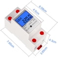 thumbnail image 3 of Medidor de energía monofásico DDM15SD, 50 Hz 5 (80) A máx. Medidor eléctrico modular, 1 fase 2 polos Medidor eléctrico para riel DIN con pantalla LCD, medidor de corriente alterna,, 3 of 5