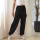 thumbnail image 5 of Pantalón de color puro, pantalones largos con banda en el tobillo para mujer, pantalones largos, parte superior de la línea, 5 of 8
