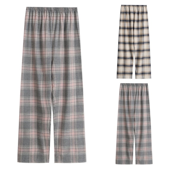 FNFYFH Plaid Cotton Pajama Pants Women Soft Lightweight Comfy Loungewear Sleep Pj Pants