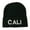 Black, variant on Wording of Cali Embroidered Beanie - White OSFM