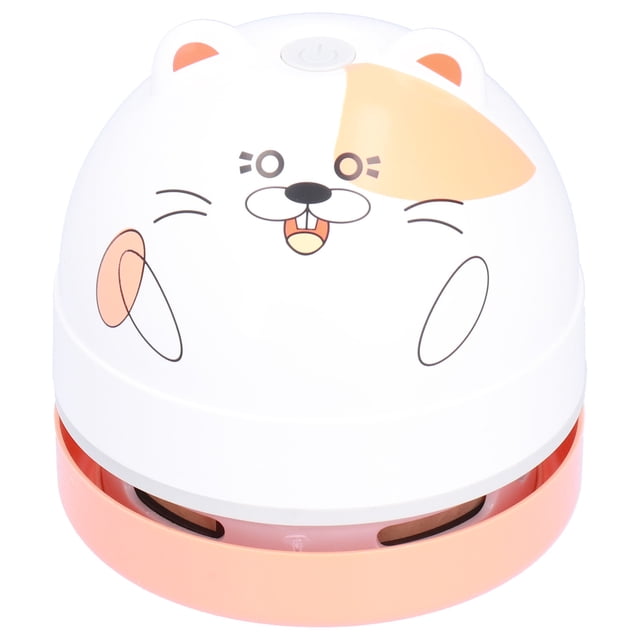 Cute Animal Design Desktop Vacuum Cleaner USB Charging Mini Dust Catcher for ChildrenHamster Pattern