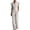 A-Grey, variant on Jumpsuits for Women Wide Leg Rompers V Neck Summer Boho Pleated Ruffle Sleeveless Casual High Waisted Jumpers With Pockects