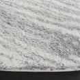 thumbnail image 3 of SAFAVIEH Tahoe Leann Solid Shag Area Rug, Ivory/Gray, 6'7" x 6'7" Round, 3 of 10