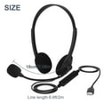 thumbnail image 2 of USB Stereo Headset, Computer Headset with Noise-Cancelling Microphone for PC, Wired Headset for Laptop, 2 of 8