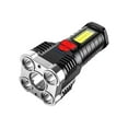thumbnail image 2 of Linterna recargable súper brillante - 5 LED de 450 m de alcance largo, luz portátil de mano con 4 modos de brillo, carga USB y impermeable IPX7, 2 of 9