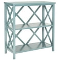 thumbnail image 2 of SAFAVIEH Liam Duo X-Back 2 Tier Open Bookcase, Slate Teal, 2 of 5