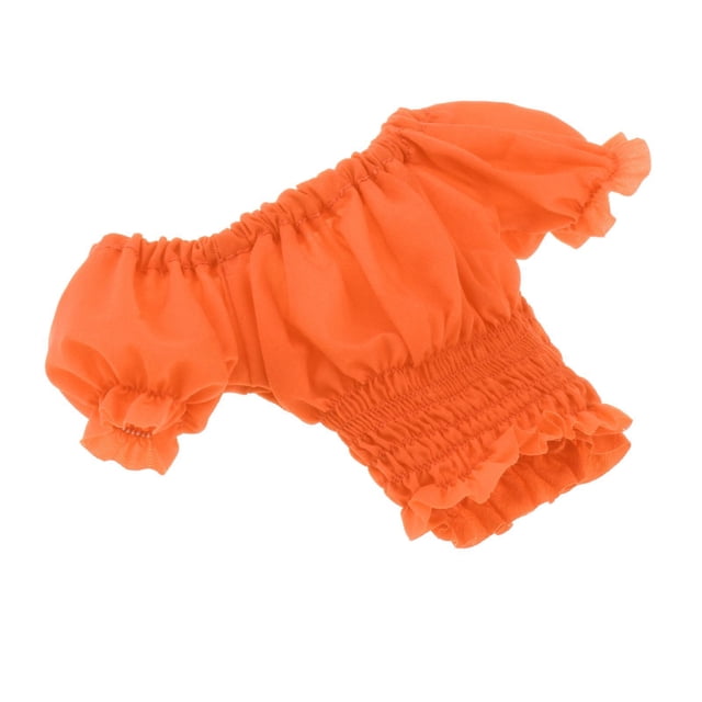 Manga abullonada elástica ajustada para mujer Hugo accesorio de modelo de acción Naranja miniatura de manga corta