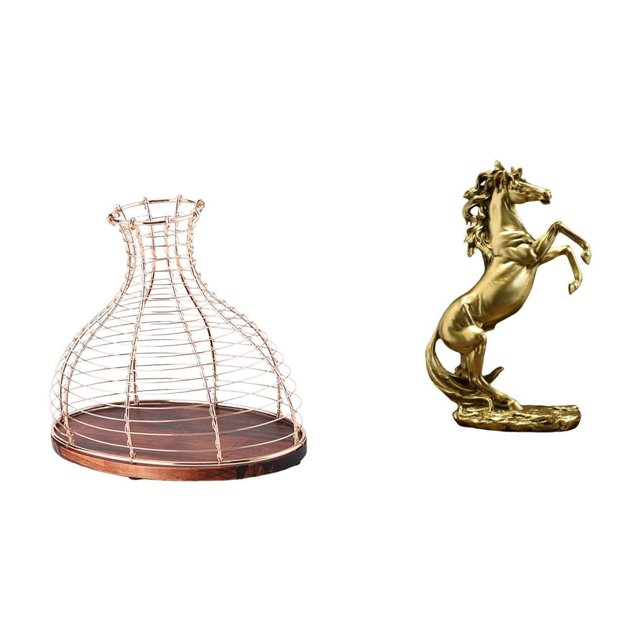 Elegante Jarrón De Corcho Moderno Para Coleccionistas Y Figura De Caballo De Pie Hecha A Mano Para Decoración De Cocina Y Mesa, Regalo único Y Práctico.