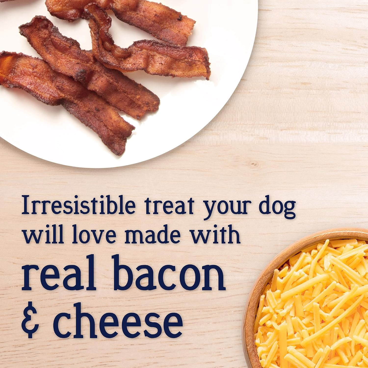 Stewart Freeze Dried Dog Food Topper PuffTops Bacon & Cheese - 3.5 oz. Pouch