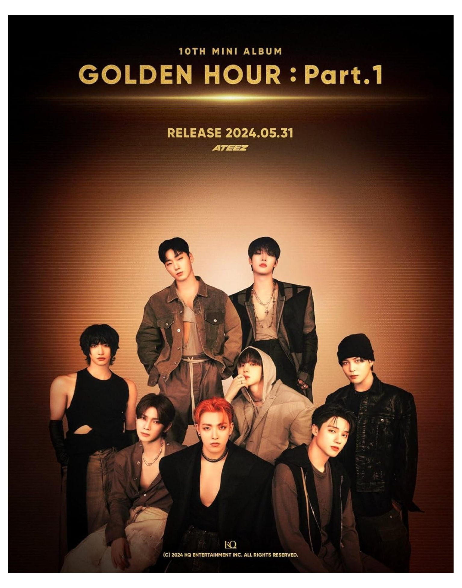 ATEEZ GOLDEN HOUR : Part.1 10th Mini Album with Tracking Sealed
