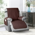 thumbnail image 2 of Non-Slip Recliner Chair Cover Sofa Slipcover, Pet Cover for Small Recliner Chair with Elastic Straps, Washable Reclining Chair Cover Recliner Furniture Protector (23'' Small, Brown), 2 of 6