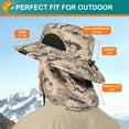 thumbnail image 5 of SUN CUBE Wide Brim Sun Hat for Men & Women with Neck Flap Cover, UPF 50+ UV Protection, Breathable Mesh Boonie Hat with Adjustable Chin Strap, Packable Fishing Hiking Safari Hat, Camo Grey, 5 of 7
