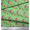 thumbnail image 2 of Soimoi Green Heavy Canvas Fabric Leaves & Ranunculus Floral Decor Fabric Printed Yard 58 Inch Wide, 2 of 3