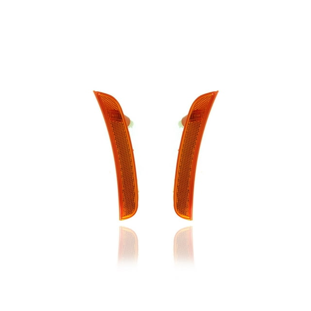 Side Marker Light Assembly - Compatible/Replacement for '12-19 Fiat 500 Convertible/Hatchback - Front - Pair, Left Driver + Right Passenger Set - 5182422AC, 5182423AC CAPA
