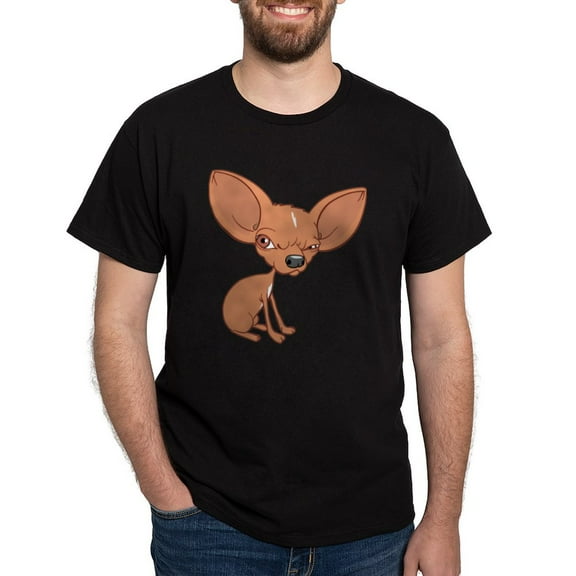 CafePress - Grumpy Chihuahua T Shirt - Men's Classic Graphic Cotton T-Shirt
