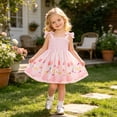 thumbnail image 2 of MEZZALL Toddler Girls Sleeveless Bowknot Floral Spaghetti Straps Dress Dance Party Dresses Adorable Sundress, 2 of 9