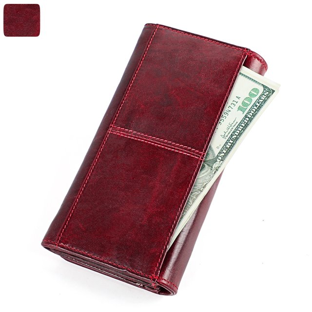 Cartera de mujer estilo retro informal con capa superior de piel de vaca, bolso de mano para mujer