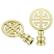 Uxcell Lamp Finial Cap for Lamp Harp Lampshade Top Cap Nut Solid Metal Screw Cap Knob Lamp Shade Decoration Gold Tone