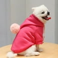thumbnail image 4 of Warm Dog Sweater with Hood - Cozy Fleece-Lined Dog Clothes for Cold Weather, Small/Medium Dog Hoodie for Chihuahua, French Bulldog & Cats, 4 of 7