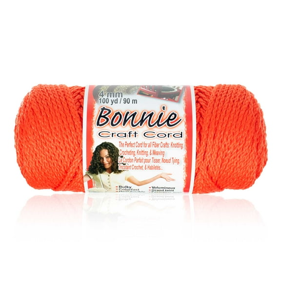 Craft County Bonnie Macrame Cord - 4mm - 100 yd Lengths - Various Colors