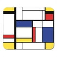 thumbnail image 1 of JSDART Tapis de Souris Motif Bleu Abstrait Peinture Moderne en Mondrian Coloré 9x10 Pouces, 1 of 1