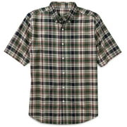 Men's Plaid Short-Sleeve Button-Down Shirt
