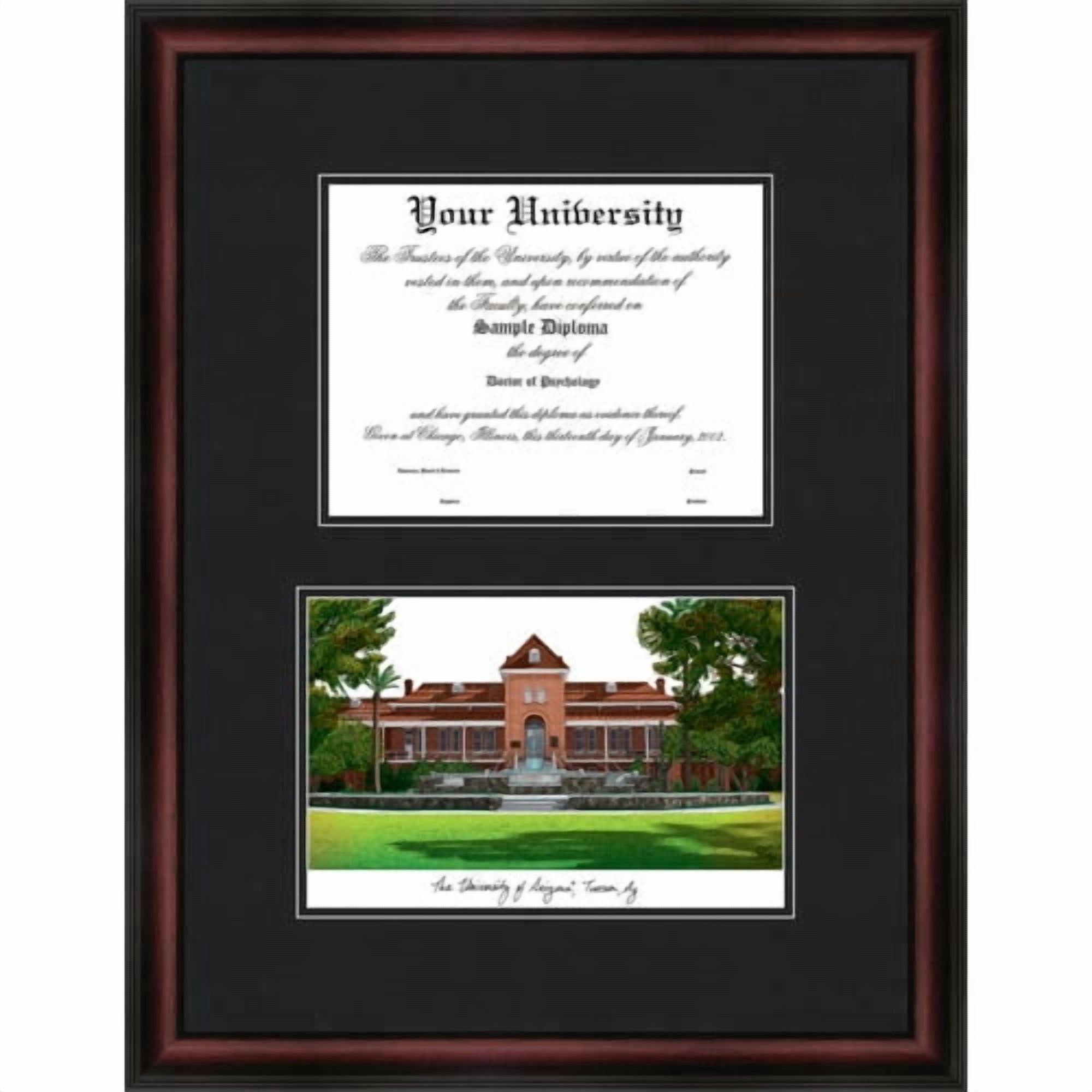 Campus Images KS998D-1185 8.5 x 11 in. Kansas State University Diplomate Diploma Satin Mahogany Frame