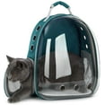 thumbnail image 1 of Pet Carrier Transparent Backpack Dogs & Cats Outdoor Carry Bag Breathable Capsule Design 180 Degree Sightseeing for Pets - Green, 1 of 5