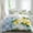Blue, Yellow, Green, variant on Summer Lemon Set of 4 Bedding Quilt Covers, Green Botanical Blue and White Porcelain 4-Piece Bed Sheet Set with Extra Soft Bed Sheets Quilt Cover Pillowcase, Twin