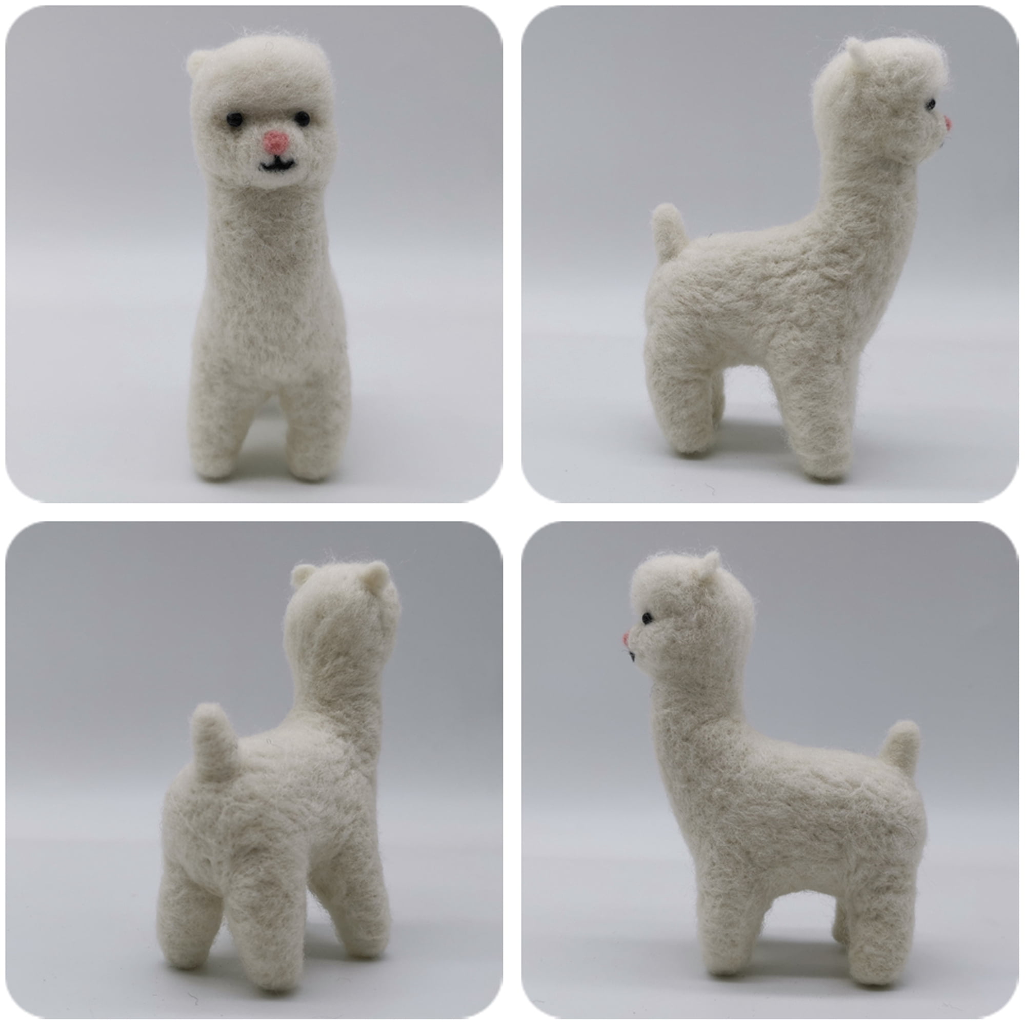 4 Animal Beginner Needle Felting Kits - We Are Friends - 4 inch DIY Craft Kit for Christmas Day
