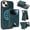 Green, variant on Compatible with Magsafe 2 in 1 Detachable for iPhone 14 Wallet Case with Card Holder Women Men, Magnetic PU Leather RFID Blocking Flip Kickstand Credit Slots,for iPhone 14, Lightbrown