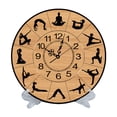 thumbnail image 1 of veasfak 11.8inch Round Clock with Pose Pattern Multipurpose Tabletop Decoration Big Numbers, 1 of 9