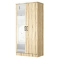 thumbnail image 4 of Better Home Products Harmony Two Door Armoire Wardrobe w / Mirror in Natural Oak, 4 of 6