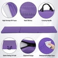 thumbnail image 3 of 6' x 2' Tri-Fold Portable Folding Exercise Gym Mat Extra Thick Foam Gymnastics Mat Aerobics Yoga Martial Arts Stretching Core Workouts With Carrying Handle,Purple, 3 of 14