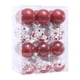 thumbnail image 1 of Juego de 24 adornos navideños para árbol de Navidad. Rojo claro, 1 of 9
