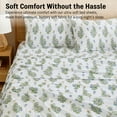 thumbnail image 2 of THD Cottage Core 4-Piece Printed Patterned Floral Blue Bed Sheets Set - Wrinkle Resistant & Ultra Soft - Fits Mattresses up to 15 Inches Deep (King), 2 of 6