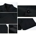 thumbnail image 6 of Rigardu Long Sleeve Shirts for Men Fall Outfits for Men 2024 Chef Executive Classic Chef Coat With Cloth Covered Buttons Black L, 6 of 6
