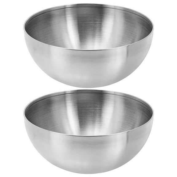 WORGEOUS 2pcs Stainless Steel Salad Bowls and Fruit Bowls Set for Vegetable Storage and Serving