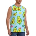 thumbnail image 2 of Easygdp Cartoon Avocado Men's Breathable Tank Tops Sleeveless Sporty T Shirts for Basketball, Mountaineering, Bodybuilding -Medium, 2 of 8