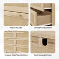 thumbnail image 5 of Resenkos Modern Rattan Dressers for Bedroom, 6 Drawer Dresser Organizer with Handles, Accent Chest of Drawer, 5 of 9