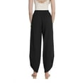 thumbnail image 6 of MINTREUS Womens Baggy Wide Leg Harem Pants Casual Elastic Waisted Palazzo Pants with Pockets, 6 of 7