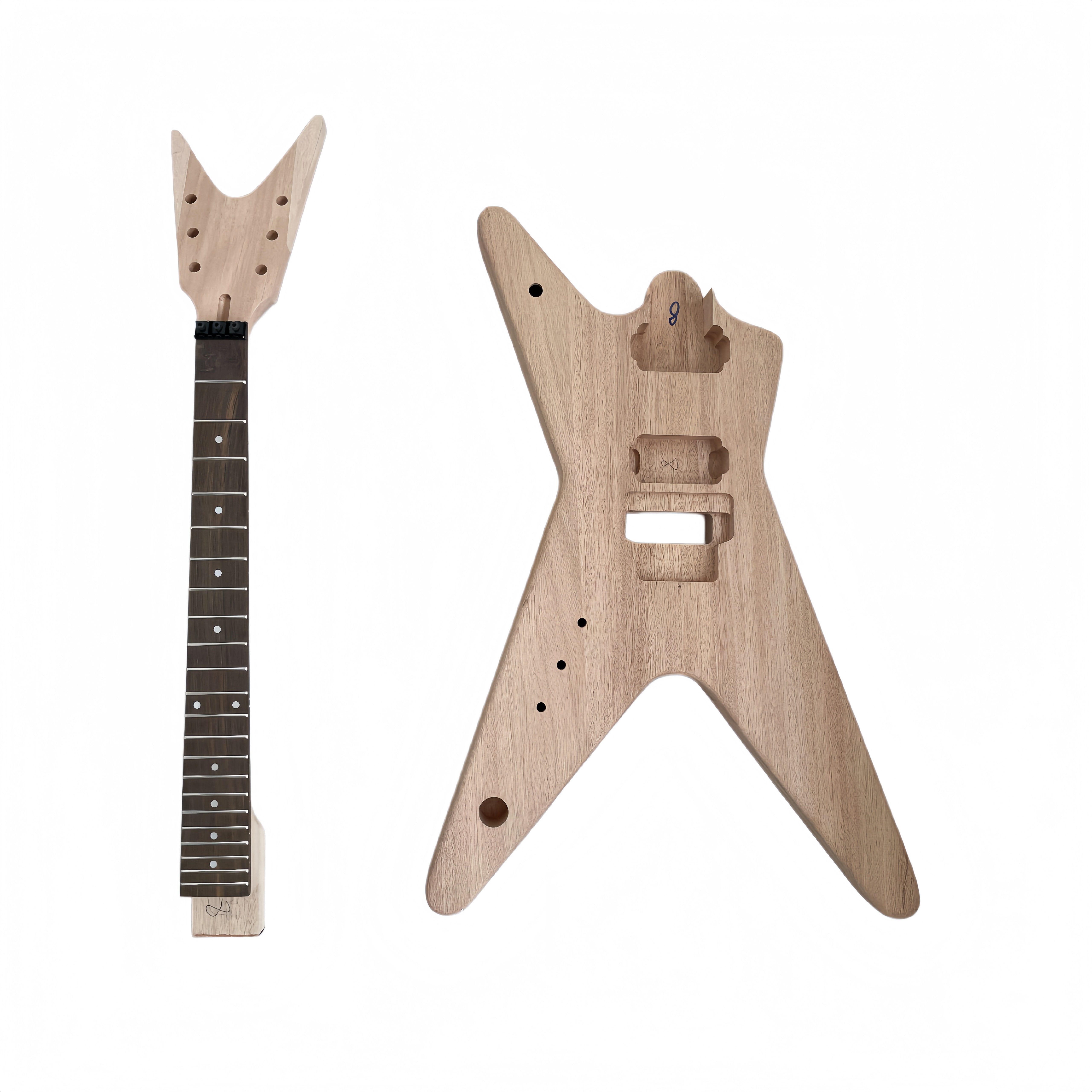 DIY Electric Guitar Kit Dime bag ML-Style Mahogany Body Rosewood Fretboard Left Hand  Maverick