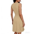 thumbnail image 6 of Ahabrexf Nightgowns for Women with Pockets V Neck Sleeveless Loose Mid Calf Sleepwear Gown 1Pc, 6 of 7