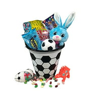 Boys Soccer Sports Themed Easter Basket Prefilled Premade Filled with Name Brand Candy for Kids