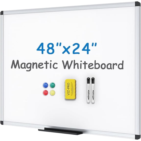 Magnetic Foldable Whiteboard, 48 x 36 Inches, Dry Erase Wall Mounted Board for School Office and Home