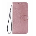 thumbnail image 1 of 3D Embossing Datura Flip Floral Wallet Case Compatible Case for iPhone 11 6.1 inch, 1 of 7