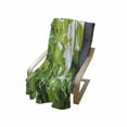thumbnail image 4 of Plant Soft Flannel Fleece Throw Blanket, Photo of Fresh Leaves Spring Season Birth of Nature Happiness Ecology, Cozy Plush for Indoor and Outdoor Use, 50" x 60", Apple Green, by Ambesonne, 4 of 6