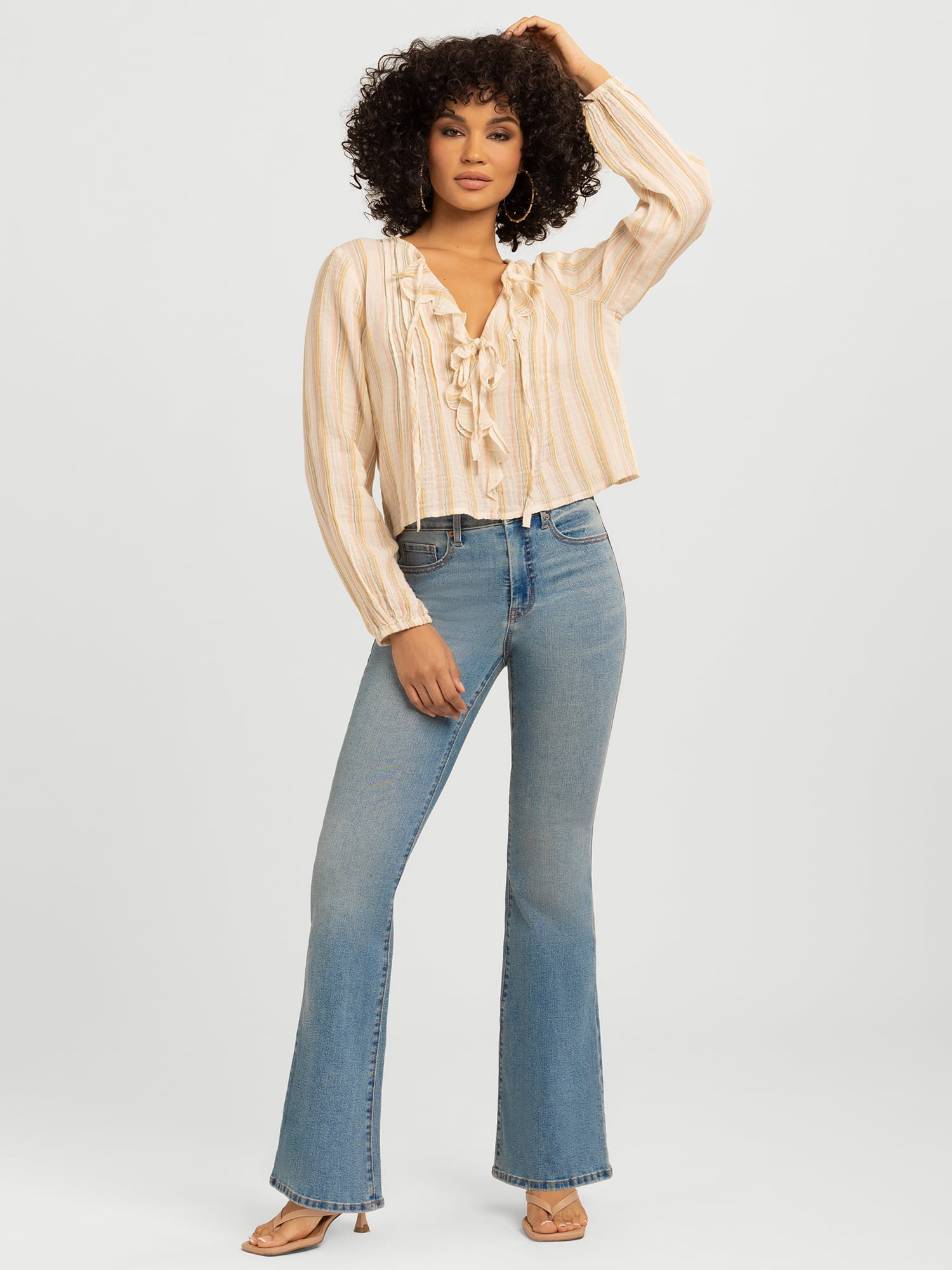 Jessica Simpson Women's and Women's Plus Daisy Fitted Flare Jeans, 30.5", 32.5", and 34.5" Inseams, Sizes 2-26W